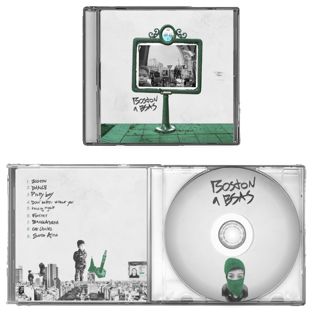 Boston a BSAS on CD: the case, the back cover with the track list, and the disc